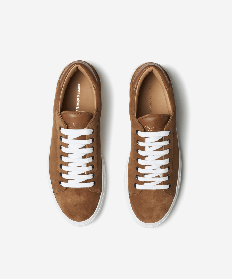 Lione Low Top Sneakers - Tan Suede - Ascot & Charlie